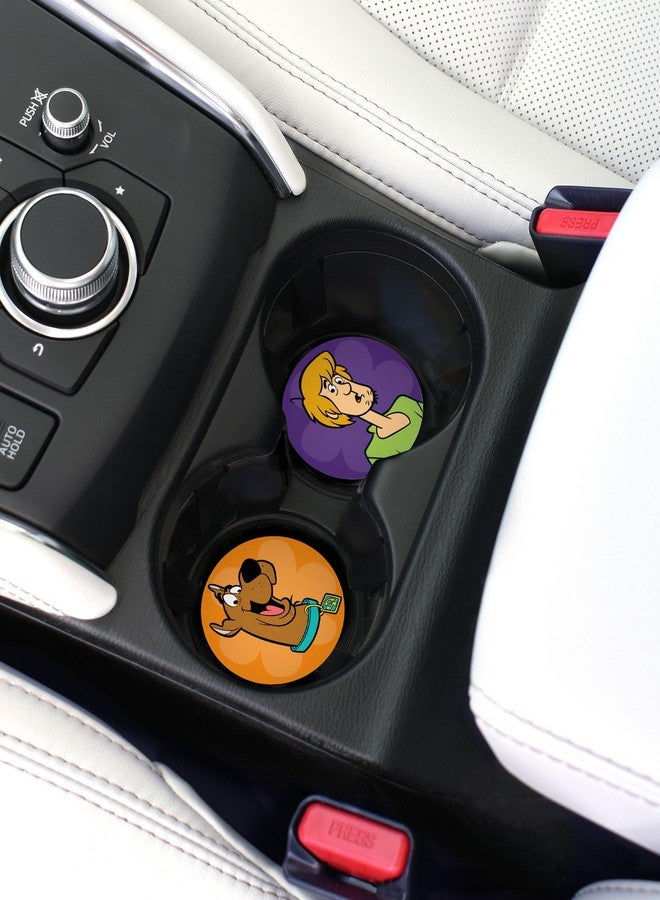 Elektroplate قواعد أكواب سيراميك للسيارات من إليكتروبليت، مرخصة رسميًا، بتصميم سكوبي دو وشاغي (قطر 2.6 بوصة) | مناسبة لجميع أنواع السيارات والشاحنات وسيارات الدفع الرباعي وغيرها | ماصة للماء، مانعة للانزلاق، متينة | طقم من قطعتين - Image 2